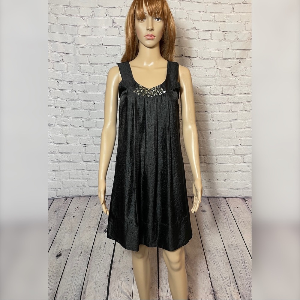 New Talk Of The Walk Black Rayon Mini Dress Size S